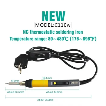 CXG C110W de Fier de Lipit LCD Reglabil Temperatura NC T Afișaj Digital de Lipit Electrice Fiare de călcat UE Plug Cu Puterea Swtich