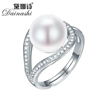 Dainashi Reale de apă Dulce Pearl Inel Pentru Femei Cadouri Argint 925 Inel Reglabil Cu AAAA Naturale, Bijuterii Perla