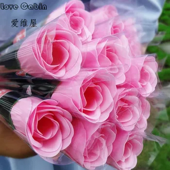 De Baie cu aromă de Săpun de Trandafir Săpun Petală de Floare cu o Cutie-Cadou De Nunta, Ziua Îndrăgostiților, Ziua mamei Cadou de Ziua Profesorului