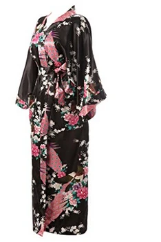 De Brand Nou Mireasa Nunta de domnisoare de Onoare Halat Satin Raionul Halat de baie cămașă de noapte Pentru Femei, Kimono Sleepwear Flori Plus Dimensiune S-XXXL S02D