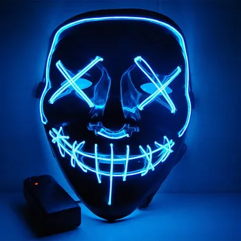 De Halloween, Masca de Lumină LED-Up Măști de Partid Purjare An Electoral Mare Măști Amuzante Festival Cosplay Costum Consumabile Strălucire În Întuneric