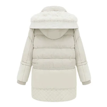 De iarnă pentru Femei Jachete de Bumbac Strat Căptușit Timp Liber Hooded Parka Casual Vata Plapuma de Zăpadă Uza Lână Cald Palton YP0594