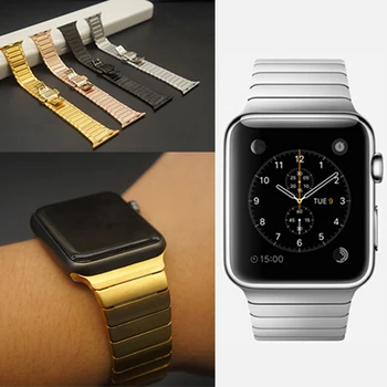 De lux Metal inoxidabil curea & Link Brățară Otel Inoxidabil 316L band pentru apple watch Seria 2 / 3 42mm 38mm Watchband
