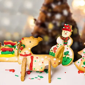De Vânzare la cald 5pcs/set Metal din Oțel Inoxidabil Merry Christmas Tree Mănuși Bell Șosete și floare de zăpadă Biscuiți Freze Instrumente