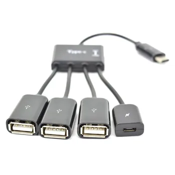 De înaltă Calitate, Cititor de Carduri 4-în-1 de Tip C pentru Micro OTG USB HUB cu Alimentare OTG Tip C Hub Cablu de Încărcare pentru Samsung/Huawei