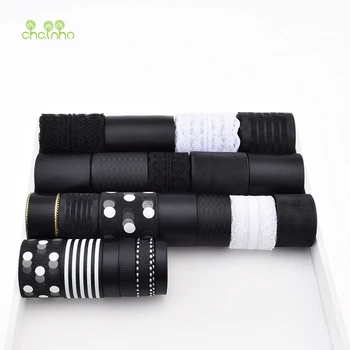 De înaltă calitate, de 22 de Design Mix Black&White Ribbon Set Pentru Diy Cadou Handmade, de Artizanat Ambalare Accesorii de Par Mireasa Materiale 22Yard