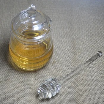 De înaltă calitate de sticlă transparentă miere borcan gem de bucătărie condimente de stocare cu agitare bar 290ML