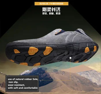 De înaltă Calitate în aer liber din Piele Pantofi pentru Bărbați Respirabil Drumeții Pantofi de sex masculin Alpinism, Trekking om de Sport Mocasini de călătorie Adidași
