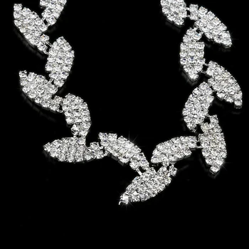 Decorative 1Yard Frunze de Forma Stras Lanț de Cusut Ornamente Ambarcațiuni Rochie Sac de Îmbrăcăminte Decor de Argint Arte Meserii de Cusut Instrument de Aprovizionare