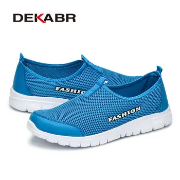 DEKABR Moda Stil de Vara Pantofi Barbati Casual ochiurilor de Plasă Respirabil Pantofi Ușoare Confortabil Alunecare pe Pantofi pentru Bărbați Plus Dimensiune 34-46