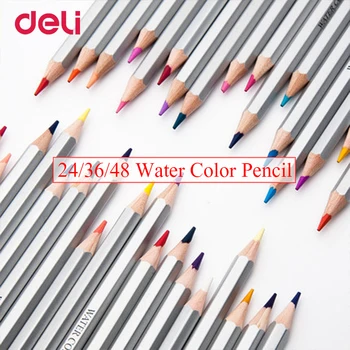 Deli profesionale 24/36/48 culoare acuarelă, creion pentru desen birou școală de artă brand de aprovizionare papetarie lemn colorate creion