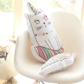 Desene animate de Animale de Jucarie unicorn pisica de pluș perna moale cal unicorn perna jucării de pluș Nou stil papusa