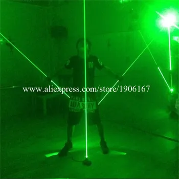 Design nou de Mână Verde Săbii Laser Laserman Arată Indicii de Control al Proiectorului De Picioare Pentru Etapa cu Laser Spectacol de Dans DHL Transport Gratuit