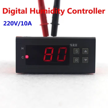 Digital Aerului Controler 10% ~ 99% RH 220V 10A Higrometru cu Senzor de Umiditate PU Întârziere Funcția de Protecție