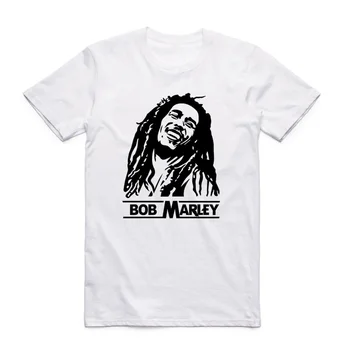 Dimensiunea asia Bărbați Femei Imprimare Bob Marley Moda T-shirt, O-Neck Mâneci Scurte Jamaica cântăreț Reggae Rastafari T-shirt HCP4118