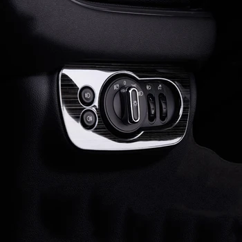Din Oțel Inoxidabil negru Faruri Masina Panou Comutator Cadru Autocolant Trim Caz Decor Pentru BMW Mini Cooper Clubman F54 Auto-styling