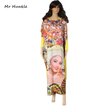 Dl Hunkle Nou Casual, Rochii De Imprimare Maneca Lunga Model De Frumusete De Fata Leopard Femei Maxi Rochie Vestidos Stil African Rochie Vrac