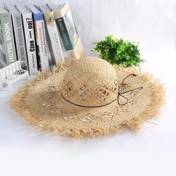 Doamna de moda Mare Refuz Pălării de Paie Gol Afară de Plajă, Pălării de Soare pentru Femei de Vară Pălărie Floppy Sombrero Capace de pălării de soare