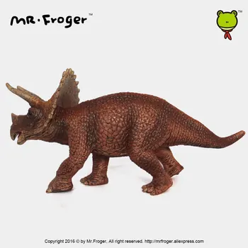 Domnul Froger Triceratops Model de Jucărie din plastic Dinozaur drăguț Solid Clasic Jucarii Copii Vechi PVC Animal zoo Modele Jurassic DIY