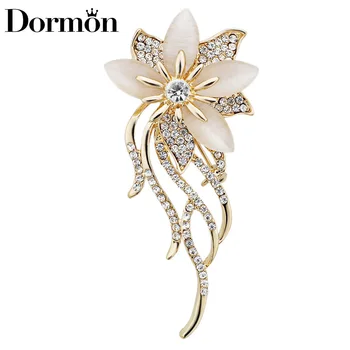 DORMON Mare Fantezie Floare Broșă Opal Broșe Pentru Femei Ladys Bijuterii Cadou de Accesorii de Îmbrăcăminte DZ020
