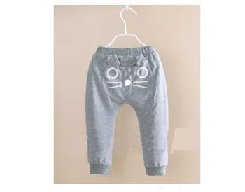 Drăguț nou Copii Baieti Față Haine Pantaloni Harem pentru Fete Cat Moda fox imprimate Pantaloni Lungi de Desene animate Unisex Tinutele Lejere