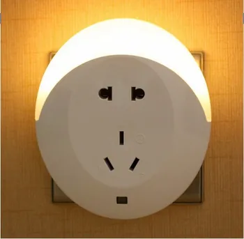 Dublu de Alimentare USB LED Lumina de Noapte Lampă de Perete Iluminat Dormitor Cu Comutator Soclu Casa Interior Senzor de Lumina pentru Decor Acasă Lampa