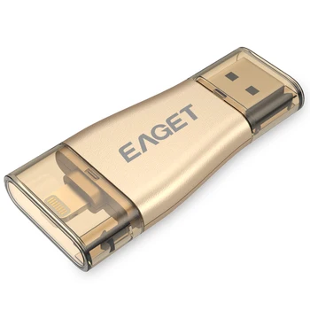 EAGET I50 Pentru iPhone OTG USB 3.0 Flash Drive 128 GB 64GB 32GB Capacitate de Expansiune Pentru iPhone/iPad/iPod,Micro Pen Drive Pentru PC/MAC