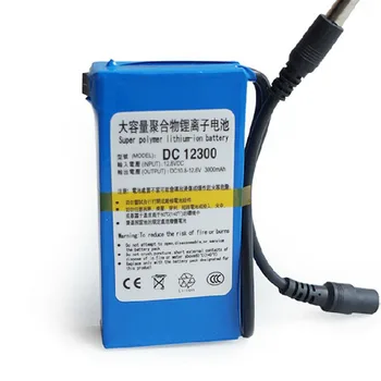 ELEOPTION Portabil DC12300 DC 12V 3000mAh Li-ion Super Baterie Reîncărcabilă cu Plug + Încărcător Pentru transmițător CCTV aparat de fotografiat
