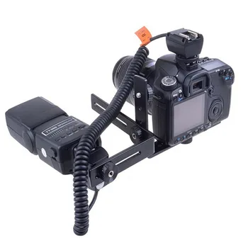 En-gros de 1/4 Hot Shoe Adapter camera bliț L suport bilaterale cadru duble twin-Am suportul L-suport pentru Camera