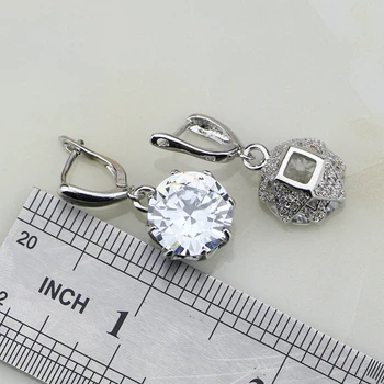 En-Gros De Argint 925 Bijuterii Alb Cristal Australian Seturi De Bijuterii Pentru Femei Bratara/Colier/Pandantiv/Cercei/Inel