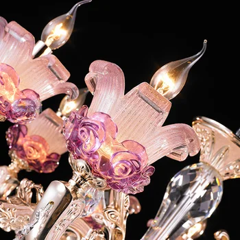 En-gros moderne lumânare, lampă candelabru de cristal cu led Lustru de Cristal, cele mai bune vanzatori elegant art Deco abajur de sticla candelabru