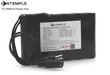 ENTEMPLE Portabil Super 18650 baterie Reîncărcabilă Li-ion baterie pack capacitate DC 12 V 6800 Mah CCTV Cam Monitor