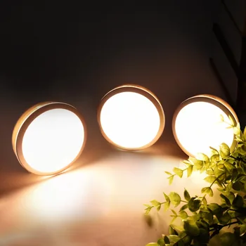 Espow Senzor de Mișcare bright LED Lumina de Noapte Wireless Reîncărcabilă Build-in Baterie cu Litiu Cabinet Noptieră lumina de Acasă