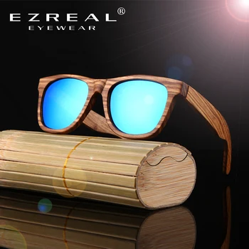 EZREAL Noi Bambus ochelari de Soare pentru Barbati ochelari de Soare din Lemn Femei de Brand Designer de Epocă din Lemn de Ochelari de Soare Oculos de sol masculino