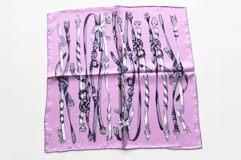 Eșarfă de mătase pătrat 2017 nou stil de moda eșarfă manual partea Roz violet dimensiune:52x52 grosime:12mm