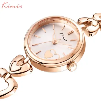 Femei ceasuri KIMIO brand rochie de cuarț Dragoste Aur Rafinat de Lux ceasuri Brățară Doamnelor din oțel ceasuri de mână fată ceas