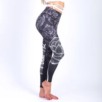 Femei Imbracaminte Sport Pantaloni Imprimate Jambiere De Yoga Yoga Pantaloni De Funcționare Colanti Sport Jambiere De Fitness Pantaloni De Compresie Ciorapi Femei