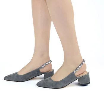 Femei Pompe Tocuri Pantofi De Femeie Cristal Eleganet Toc Gros De Partid Pompe De Negru De Sex Feminin De Primăvară A Subliniat Toe Pantofi Pantofi WeddingCE
