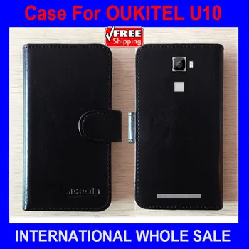 Fierbinte! 2017 OUKITEL U10 Caz, 6 Culori de Înaltă calitate Full Flip Personaliza Piele Exclusive Telefonul de pe Capac Sac de Urmărire
