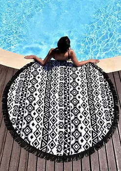 Fierbinte Summerl Rotund Totem Imprimate Șifon Arunca Roundie Mandala Prosop Yoga Picnic Mat Plaja Bikini Acoperi Șal Pashmina