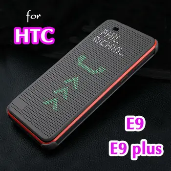 Flip Cover rezistent la Șocuri Caz Subțire Punct Maneca Geanta Smart Auto Dormi Vedere Coajă Moale de Silicon Originala Pentru HTC One E9 / E9 Plus E9+