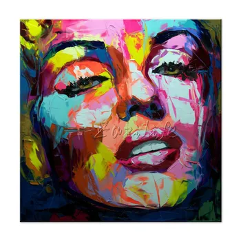 Francoise Nielly Marilyn Monroe portret panza pictura cutit Paleta Fata pictură în Ulei Impasto poza perete pentru camera de zi