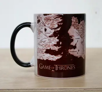 Game of thrones Cani Casa Stark cana vine Iarna Schimbare de Culoare Sensibile Ceramice cafea, Ceai, Cana Cana pentru cel mai bun prieten cadou