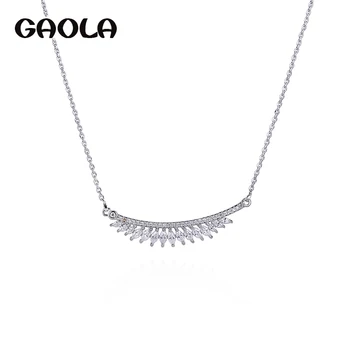 GAOLA Epocă Planta Pandantive Colier de Culoare Argintie Cubic Zirconia Bijuterii Pentru Femei Accesorii GLD1180