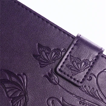 GUCOON Relief PU Piele Caz pentru Philips S386 5.0 inch Turnul Eiffel, Flori, Fluture Flip Wallet Cover Moda