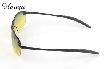 Haoyu Zi Noapte Viziune Ochelari de soare Polarizat ochelari de Soare barbati de Conducere auto cameră de Ochelari Anti-orbire Cadru din Aliaj de ochelari de soare