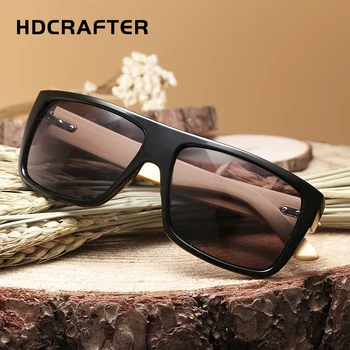 HDCRAFTER 2017 Lemn Retro ochelari de Soare Barbati Bambus ochelari de soare pentru Femei Brand Designer Anti UV Ochelari de soare Oglindă Ochelari de Soare oculo