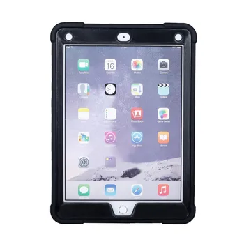 Heavy Duty Copii de Siguranță Silicon de Caz pentru iPad Air 2 9.7 inch cu Stand Tabletă Hibrid Protector pentru Apple iPad Ai2 2 Caz