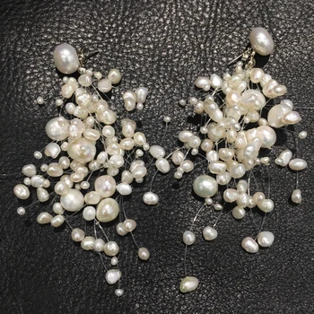 Hiperbola Naturale de apă dulce pearl cercei picătură mare și de dimensiuni mici amestecate lung cercel moda bijuterii femei transport gratuit