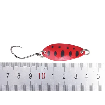 HiUmi 10buc 4cm 6g colorate păstrăv atrage lingura de pescuit momeală singur cârlig de metal de pescuit nada pescuit swimbait pesca